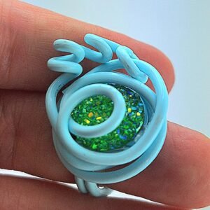 Bague Alu Bleu